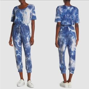 Good Luck Gem | Blue Tie-Dye Women's Jumpsuit